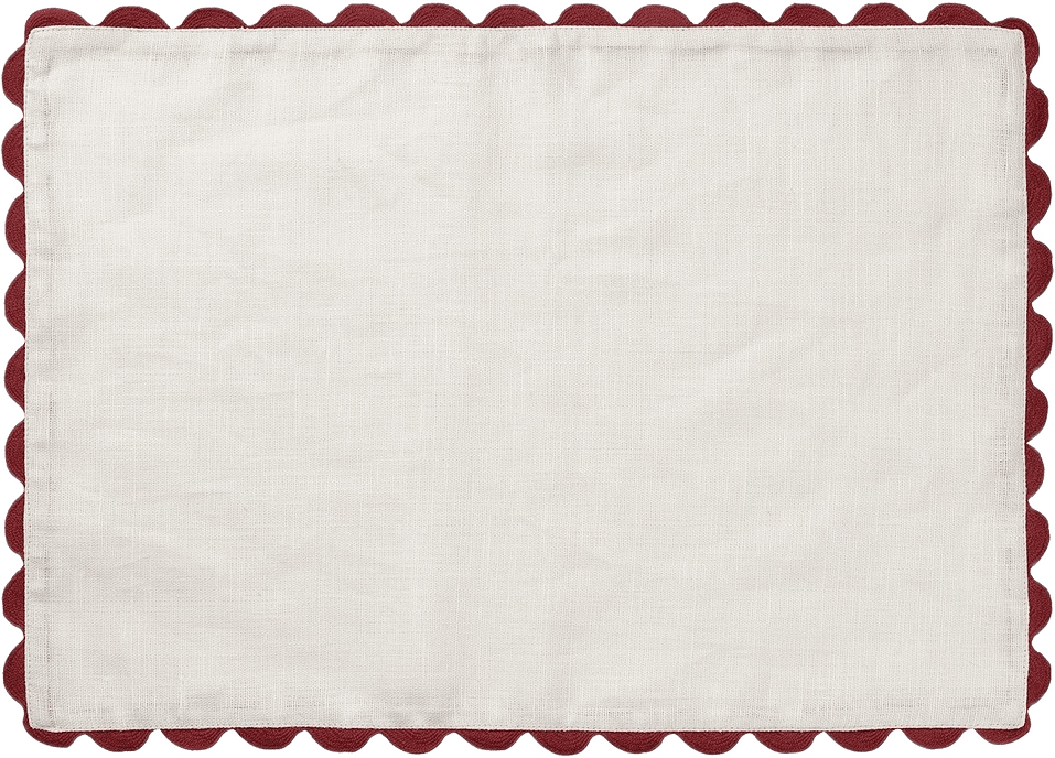 Willow Bordstablett - 33x48 Cm, från Pick A Poppy, i färgen red.