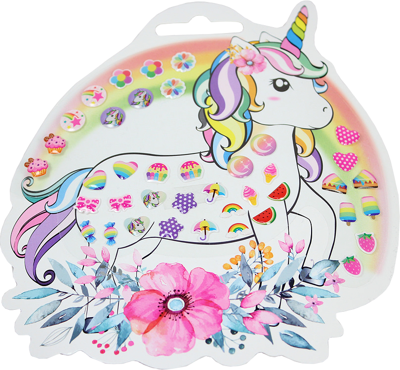 Klisterörhängen Enhörning, från Complement Kids, i färgen pink.