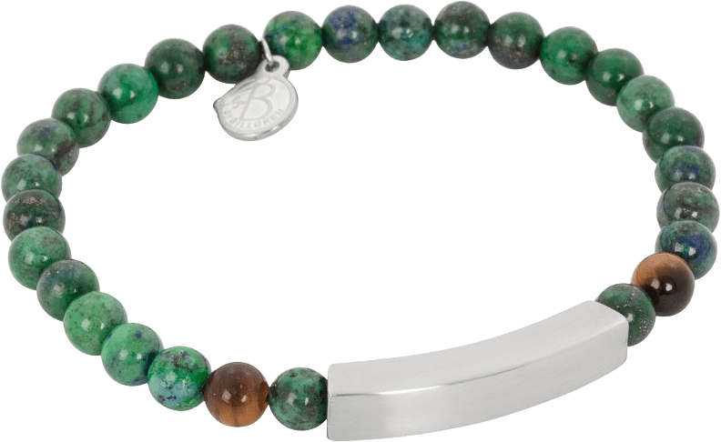 Brian Beadsarmband, från by BILLGREN, i färgen green/brown.
