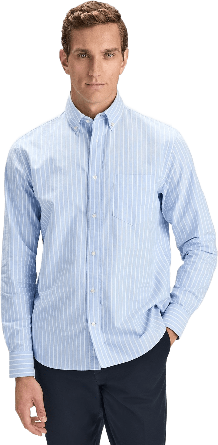 Cotton Striped Casual Oxford Shirt (joe)