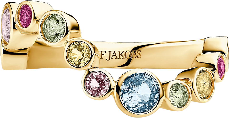 Ring Sardinien Wave, från Sif Jakobs Jewellery, i färgen 18k guldpläterad.