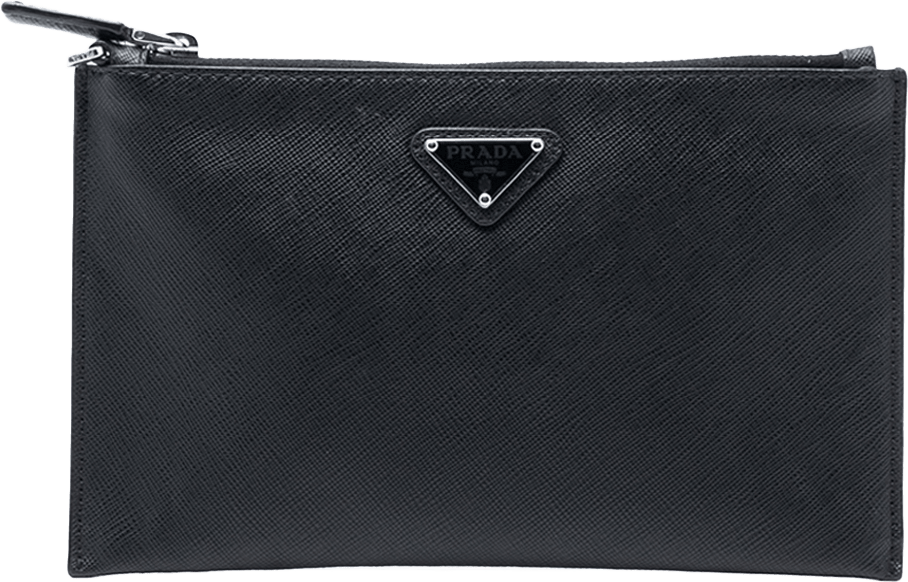 Prada Saffiano Clutch, från Luxclusif, i färgen black.