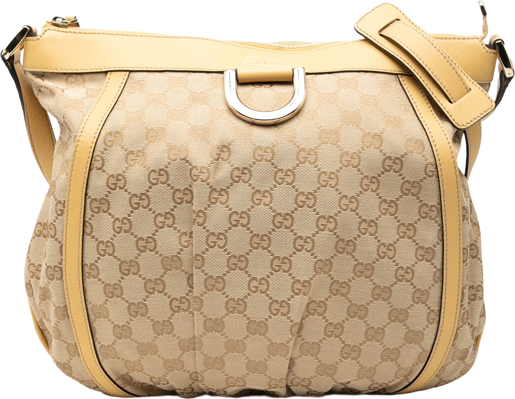 Gucci Gg Canvas Abbey D Ring Crossbody, från Luxclusif, i färgen beige.