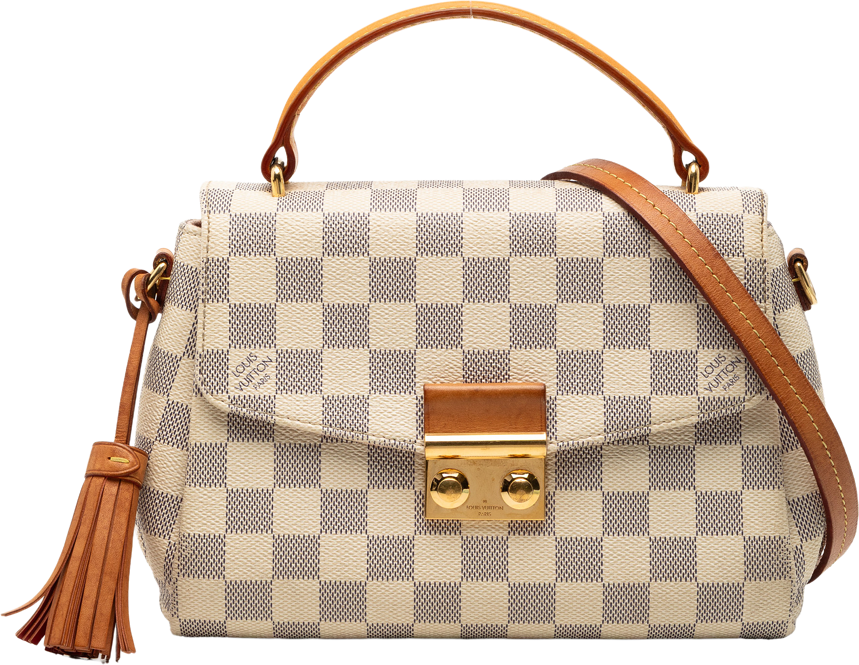 Louis Vuitton Damier Azur Croisette, från Luxclusif, i färgen white.