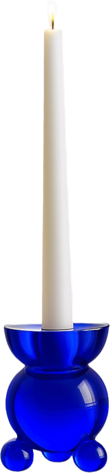 Ljusstake Dt Kulan S, från Created by Designtorget, i färgen blå.