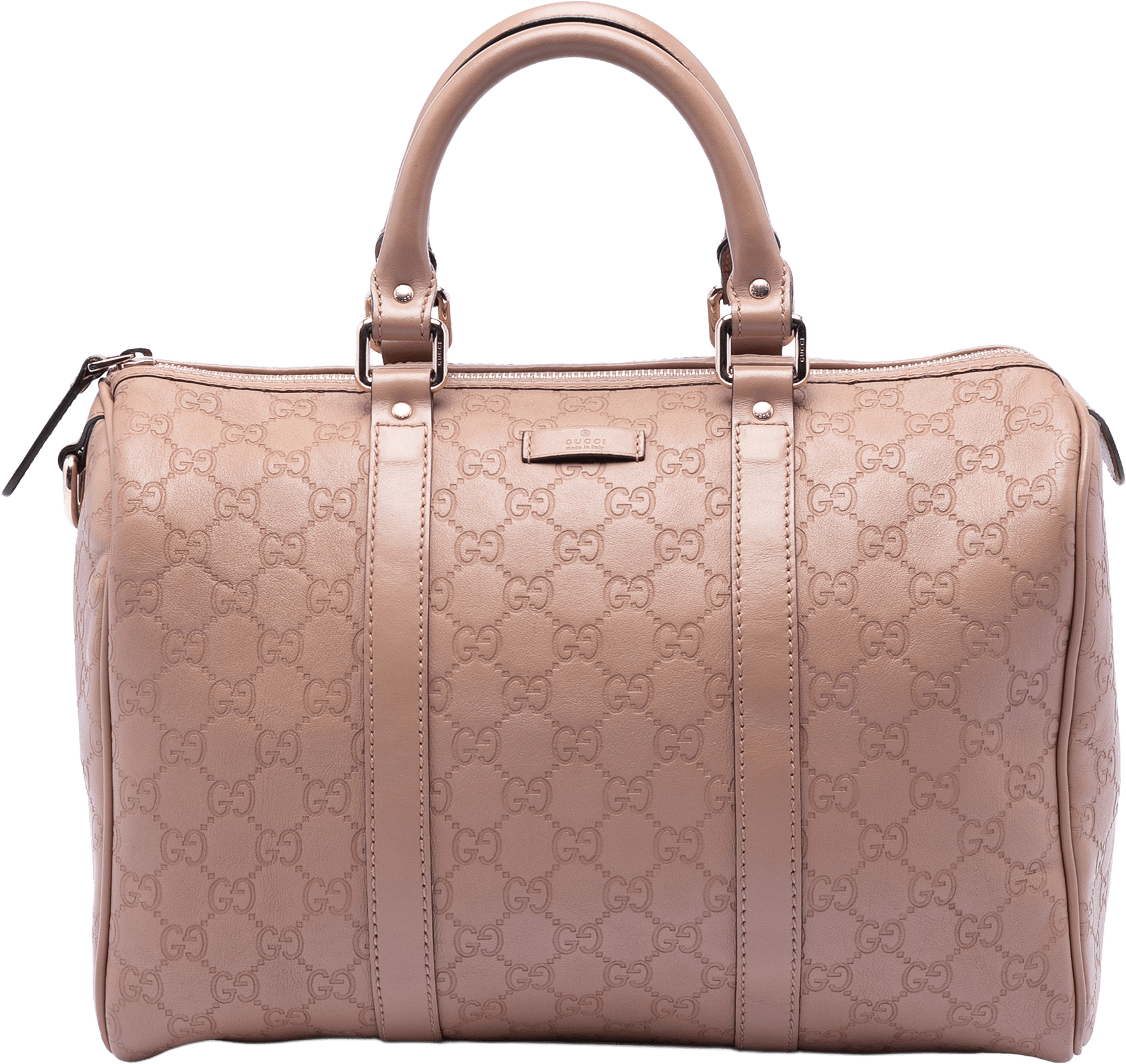 Gucci Medium Guccissima Joy Boston Bag, från Luxclusif, i färgen nude.