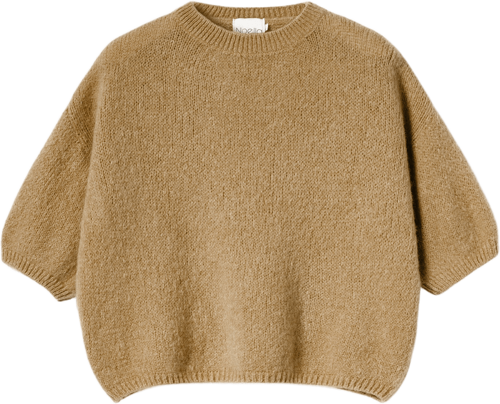 Mimi Knit Jumper - Sand, från Noella, i färgen sand.