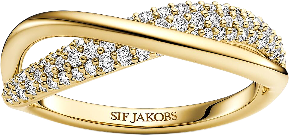 Infinito Due Ring, från Sif Jakobs Jewellery, i färgen gold.