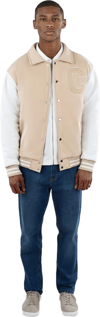 Jason Varsity Jacket - Sand