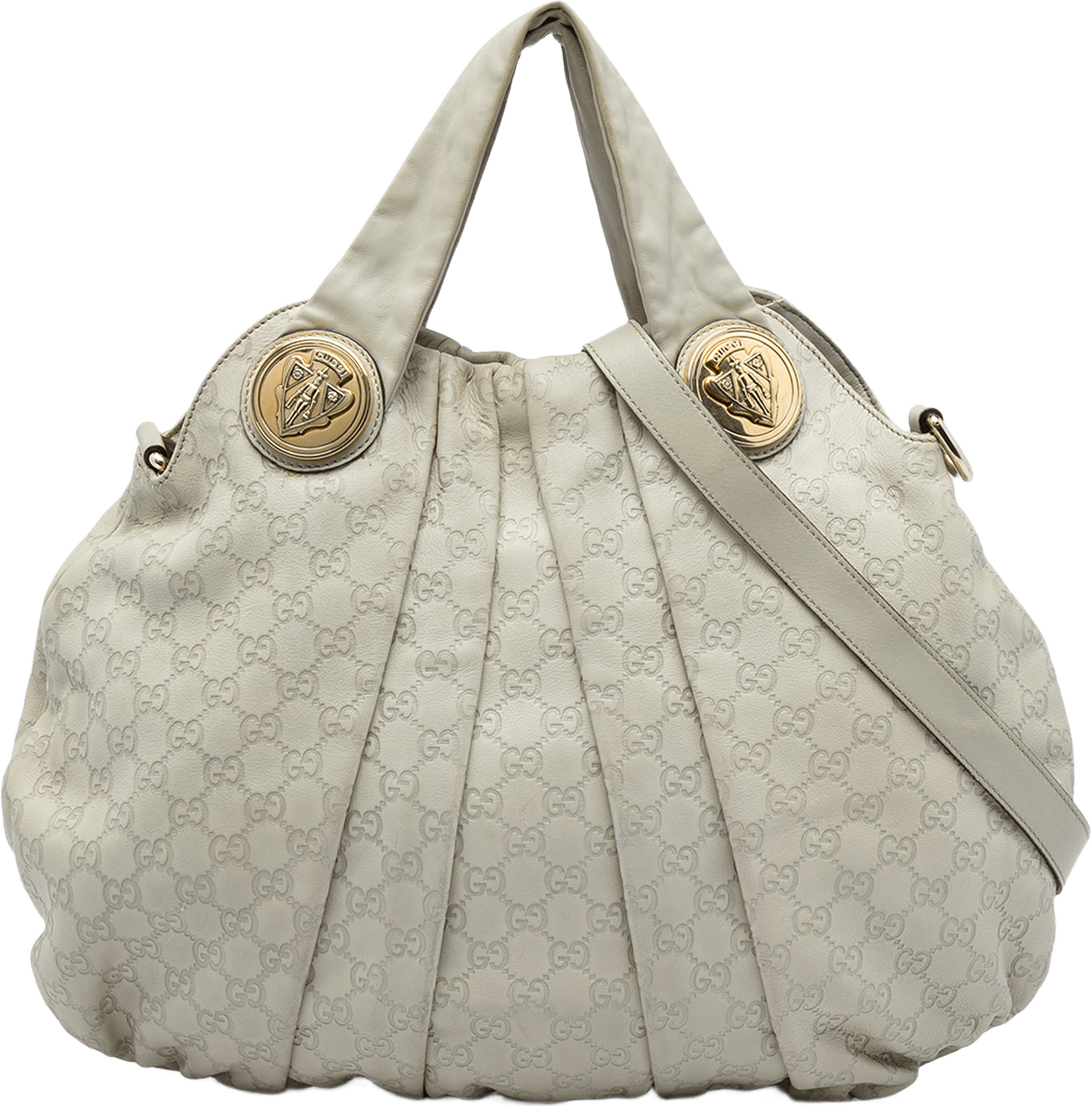 Gucci Large Guccissima Hysteria Satchel, från Luxclusif, i färgen brun.