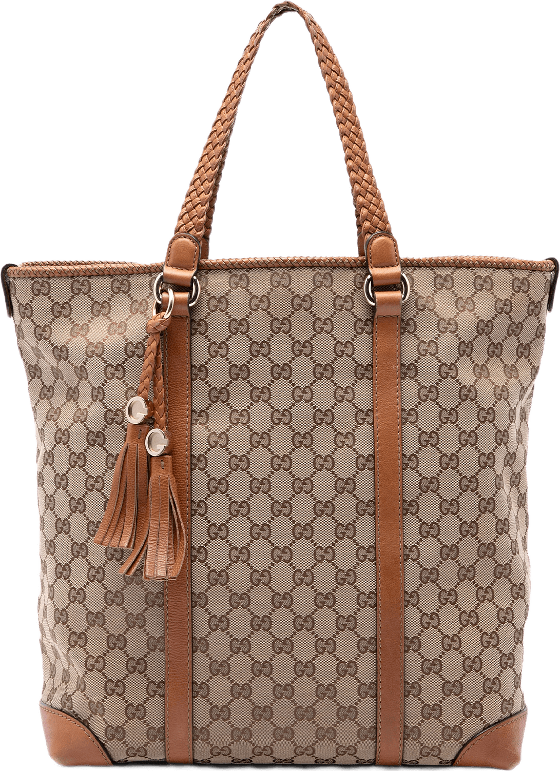 Gucci Large Gg Canvas Marrakech Tote, från Luxclusif, i färgen beige.