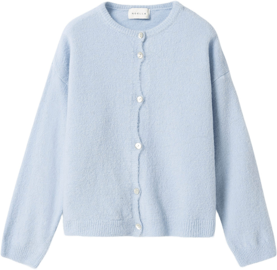 N-numa Knit Cardigan - Light Blue, från Noella, i färgen light blue.