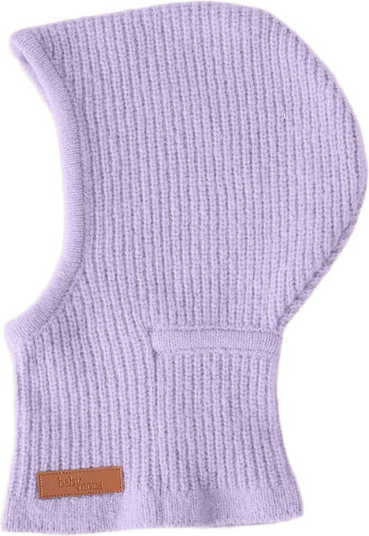 Balaclava, från BabyMocs, i färgen lilac.