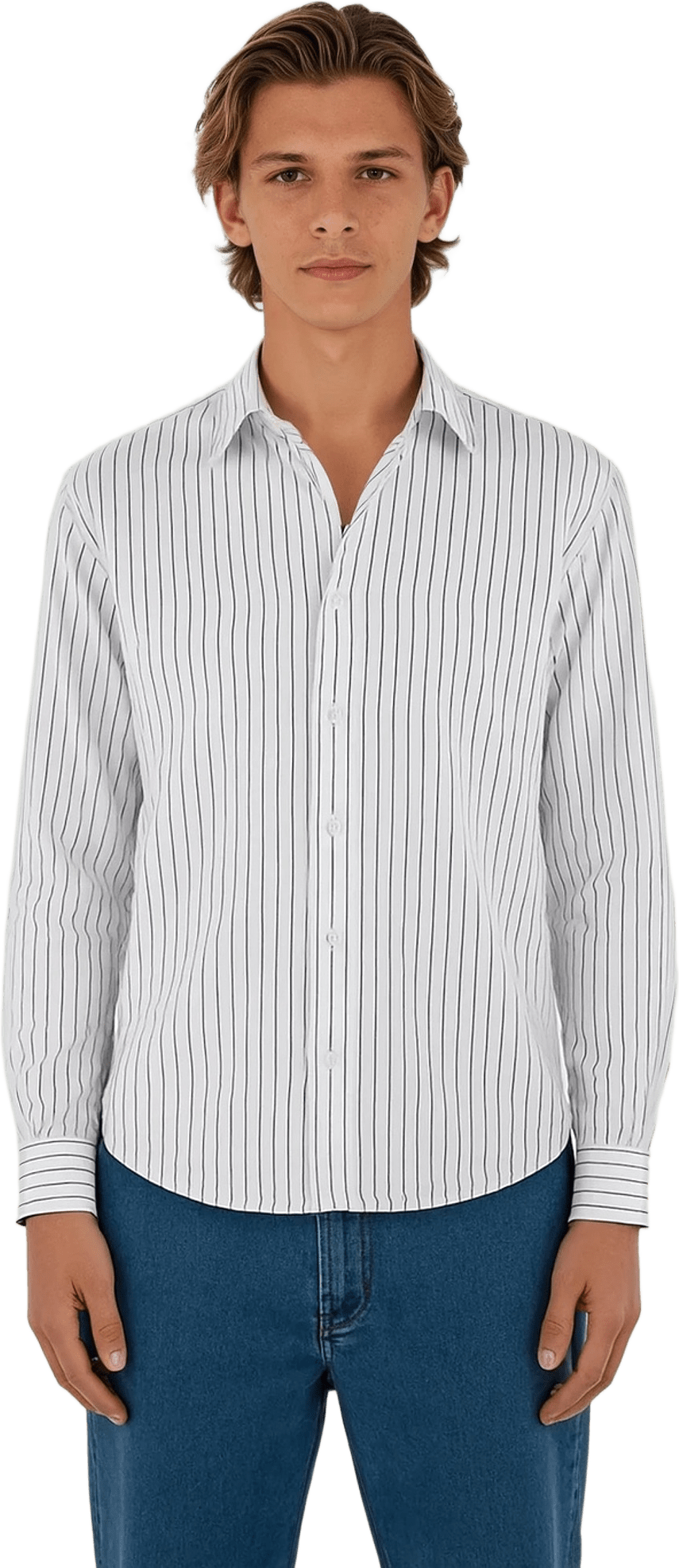 Shift Relaxed Shirt, från Ciszere, i färgen striped green.