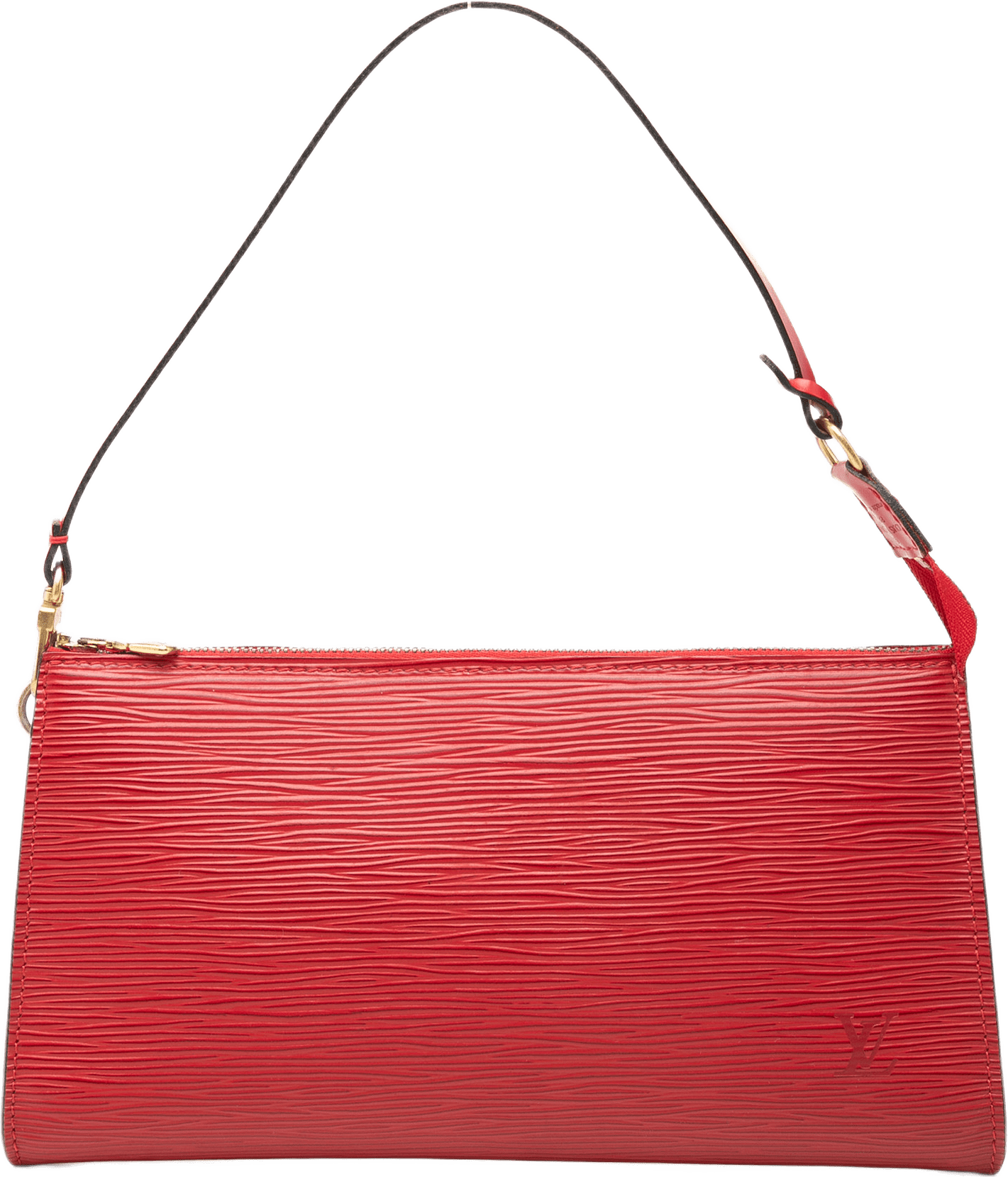 Louis Vuitton Epi Pochette Accessoires, från Luxclusif, i färgen röd.