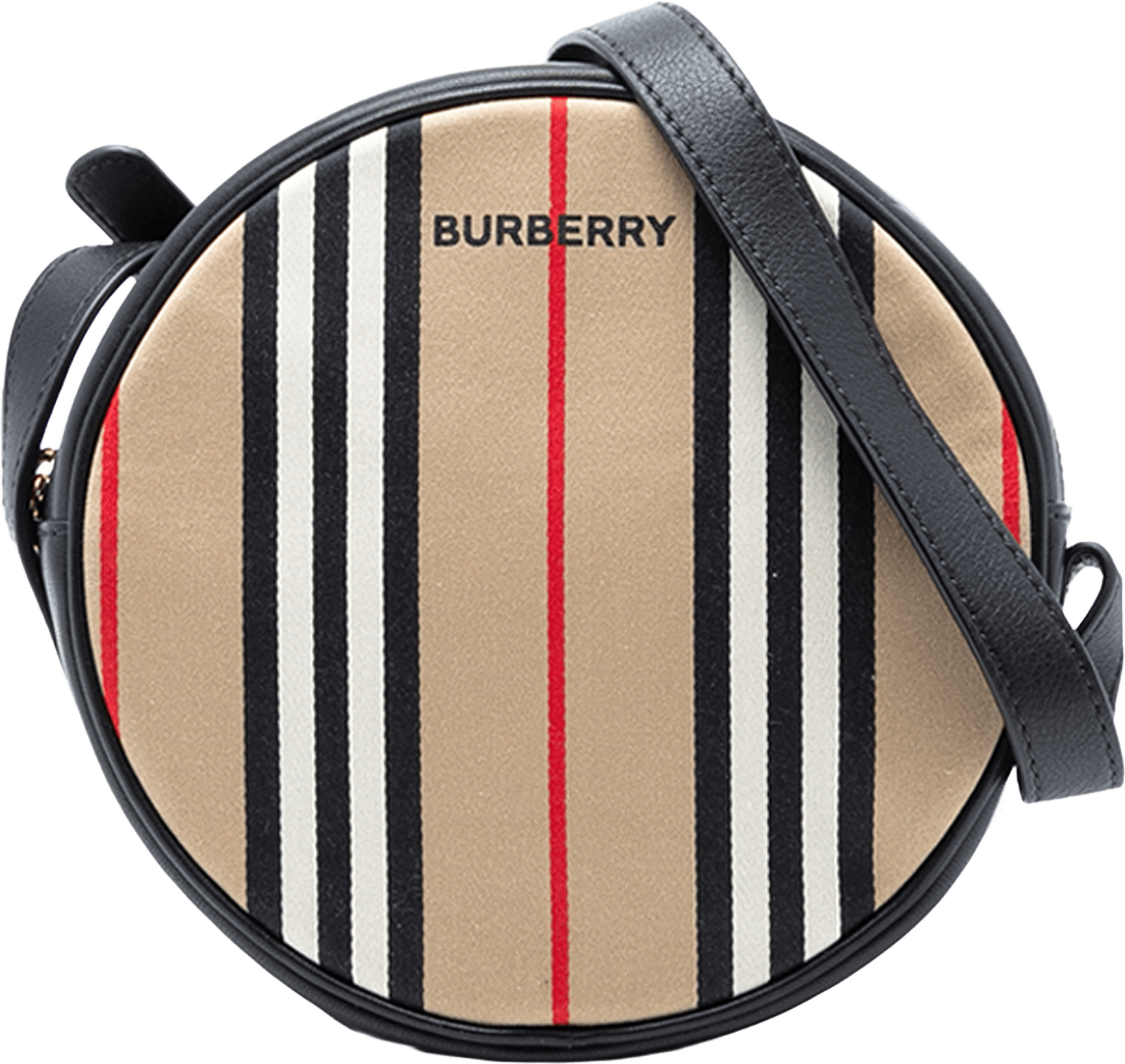 Burberry Icon Stripe Canvas Louise Crossbody, från Luxclusif, i färgen beige.