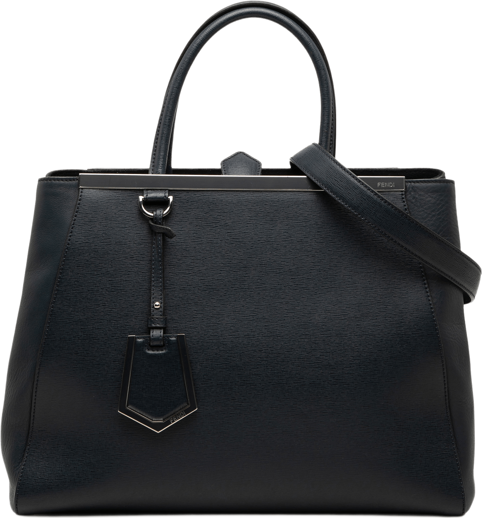 Fendi Medium Leather 2jours Satchel, från Luxclusif, i färgen svart.