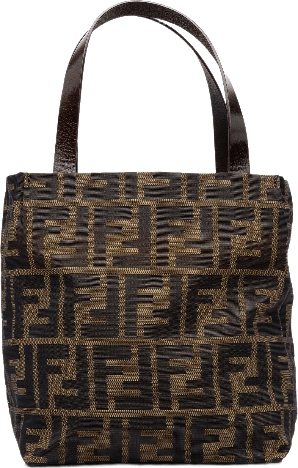 Fendi Mini Zucca Canvas Tote, från Luxclusif, i färgen brun.