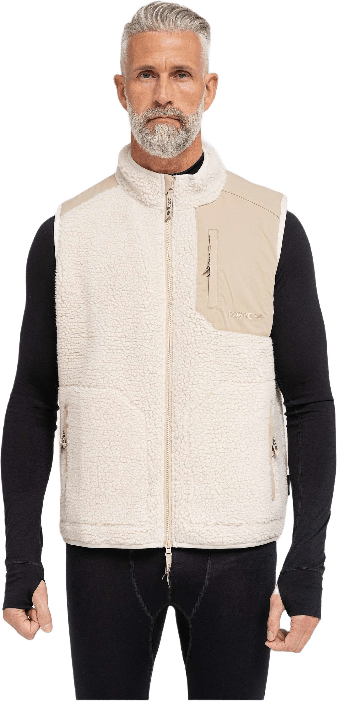 Teddy Fleece Väst | Polyester | Beige