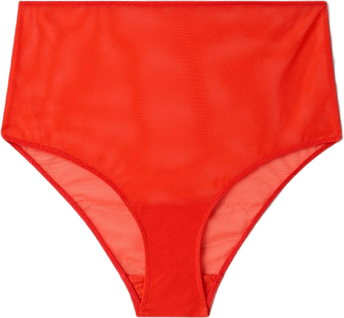Mesh Highwaist Briefs, från Understatement, i färgen fiery red.