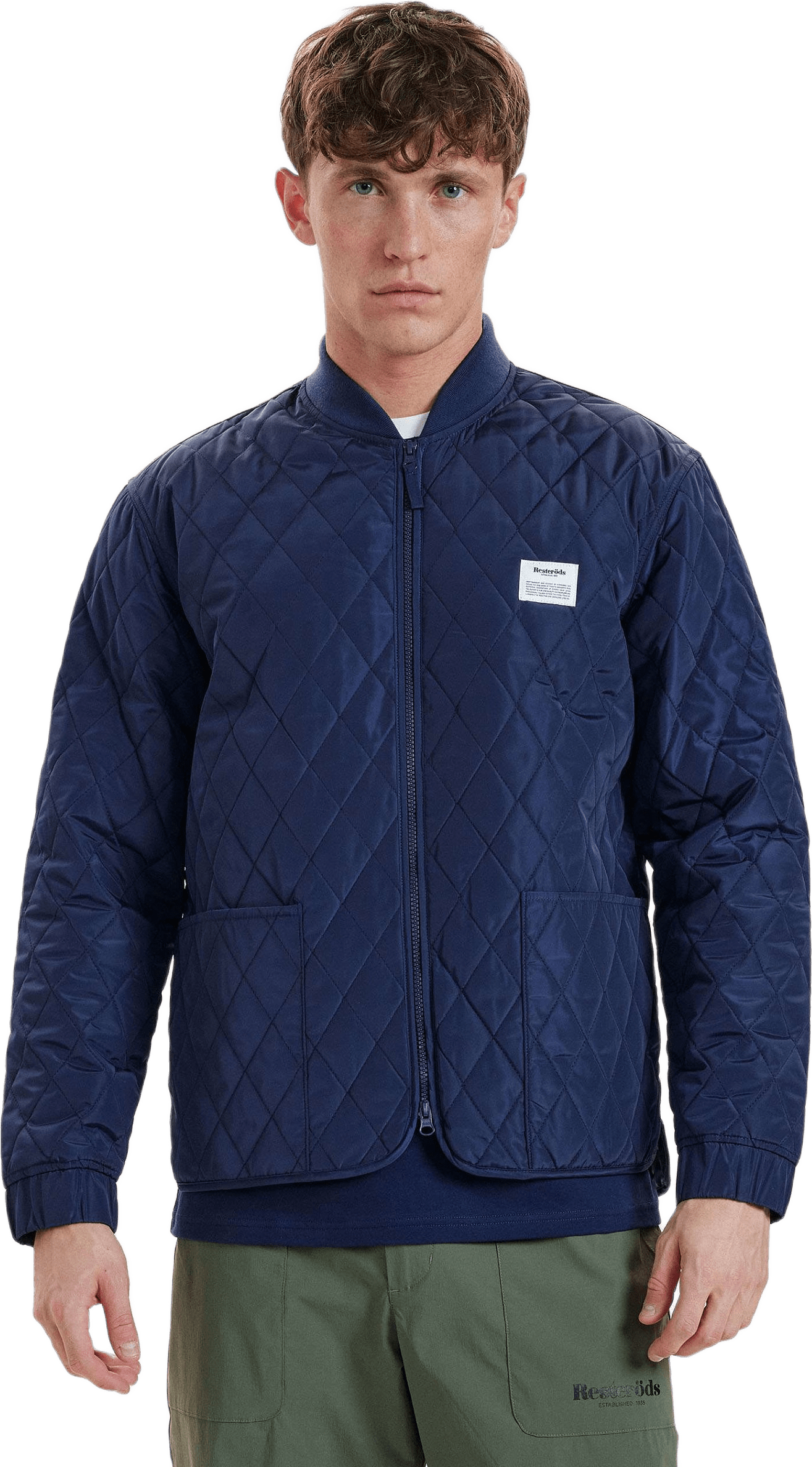 Quiltad Jacka | Återvunnen Polyester | Marinblå