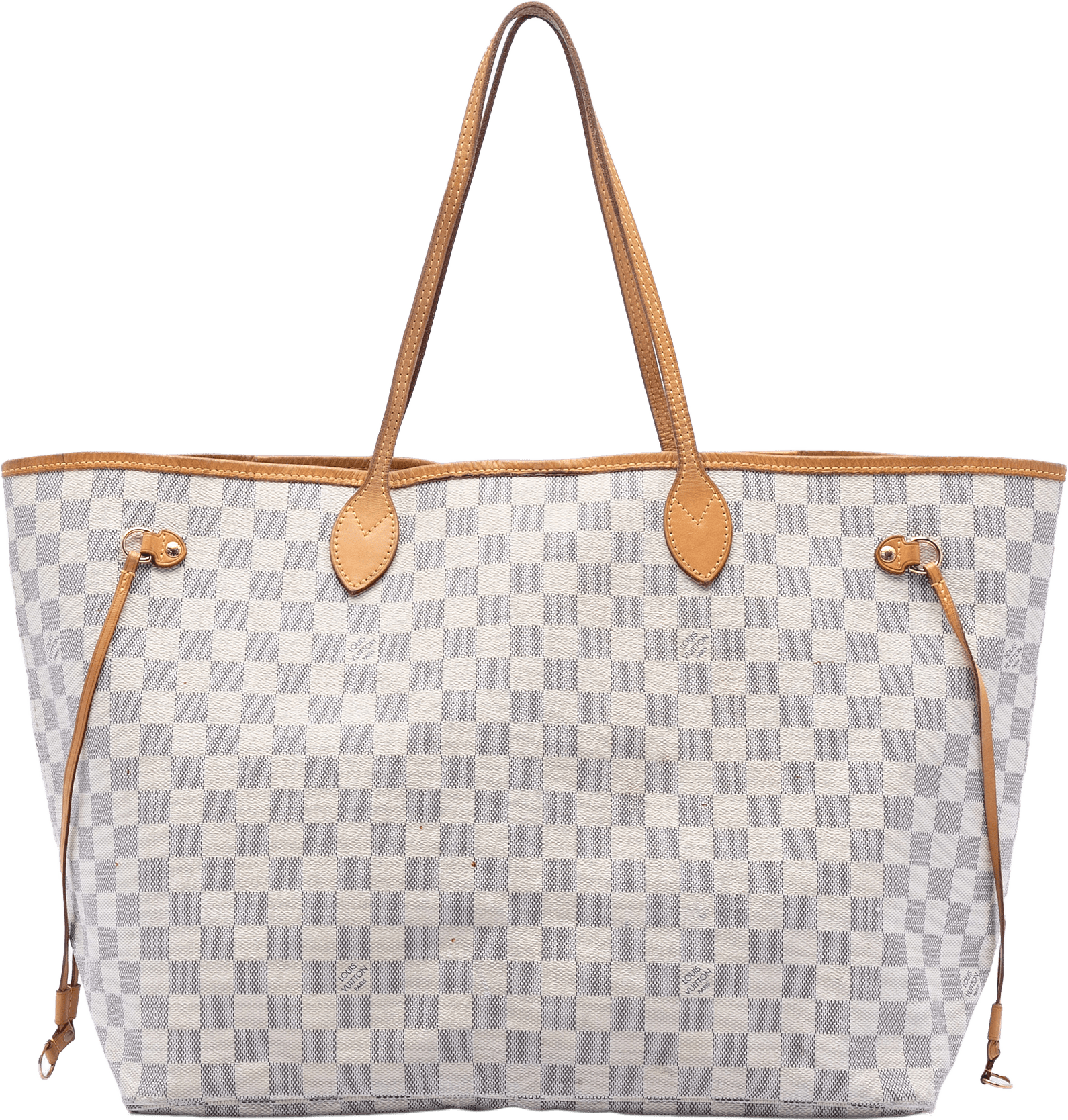 Louis Vuitton Damier Azur Neverfull Gm, från Luxclusif, i färgen white.