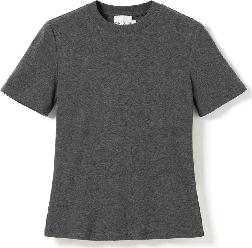 Lidie Ss Top - Dark Grey Melange, från Noella, i färgen dark grey melange.