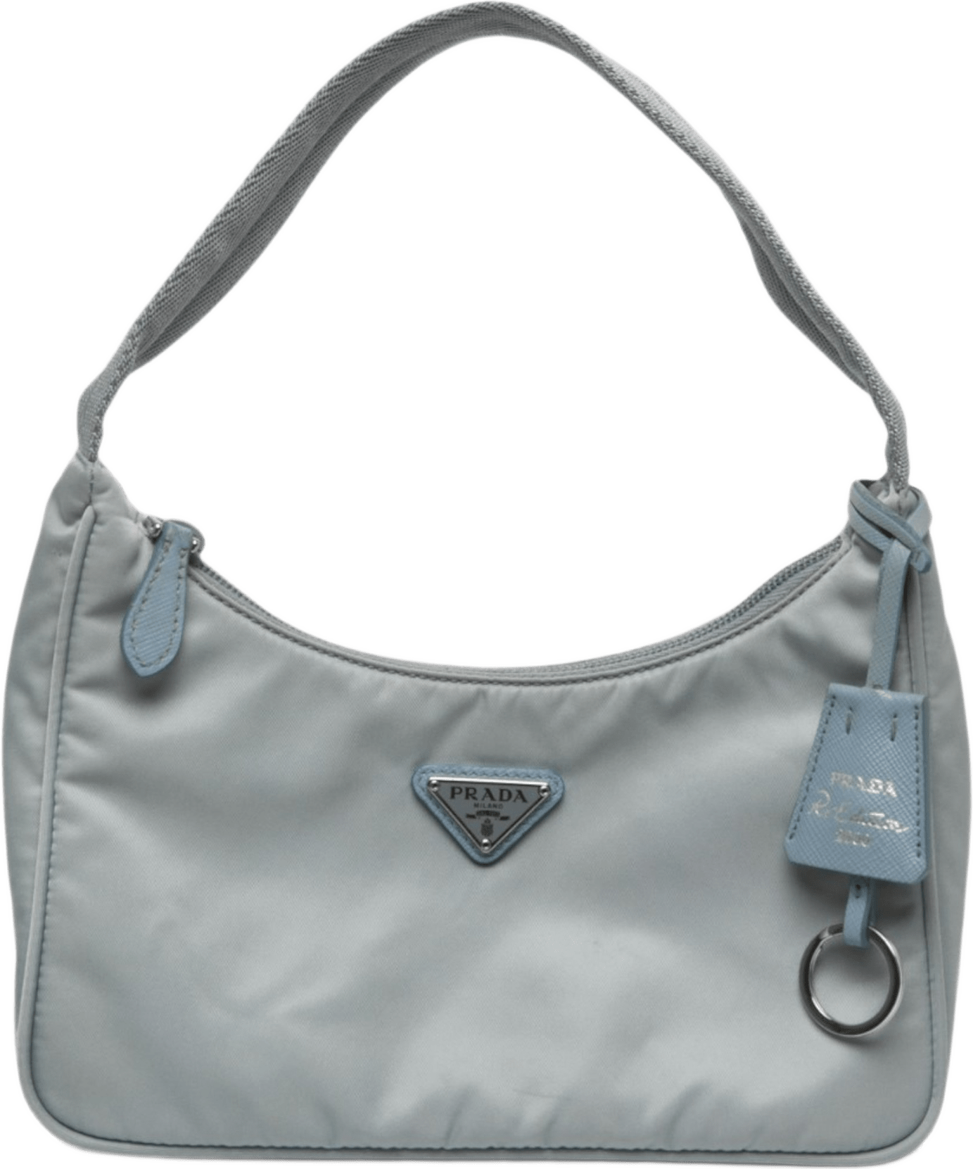 Prada Mini Tessuto Re Edition 2000 Shoulder Bag, från Luxclusif, i färgen blå.
