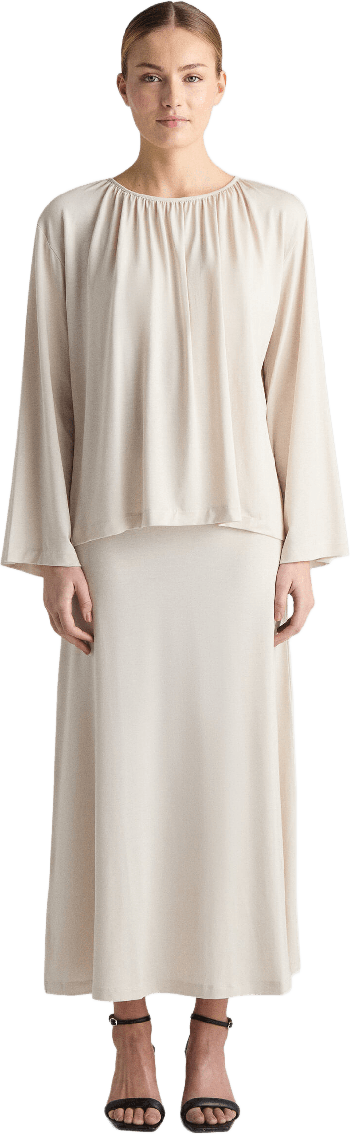 Ciri Top - Oyster, från Residus, i färgen beige.