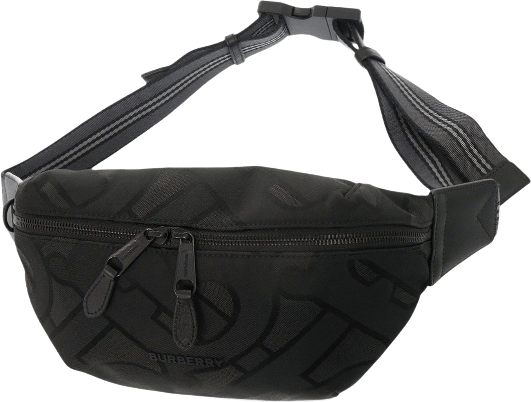 Burberry Tb Monogram Nylon Sonny Belt Bag, från Luxclusif, i färgen svart.