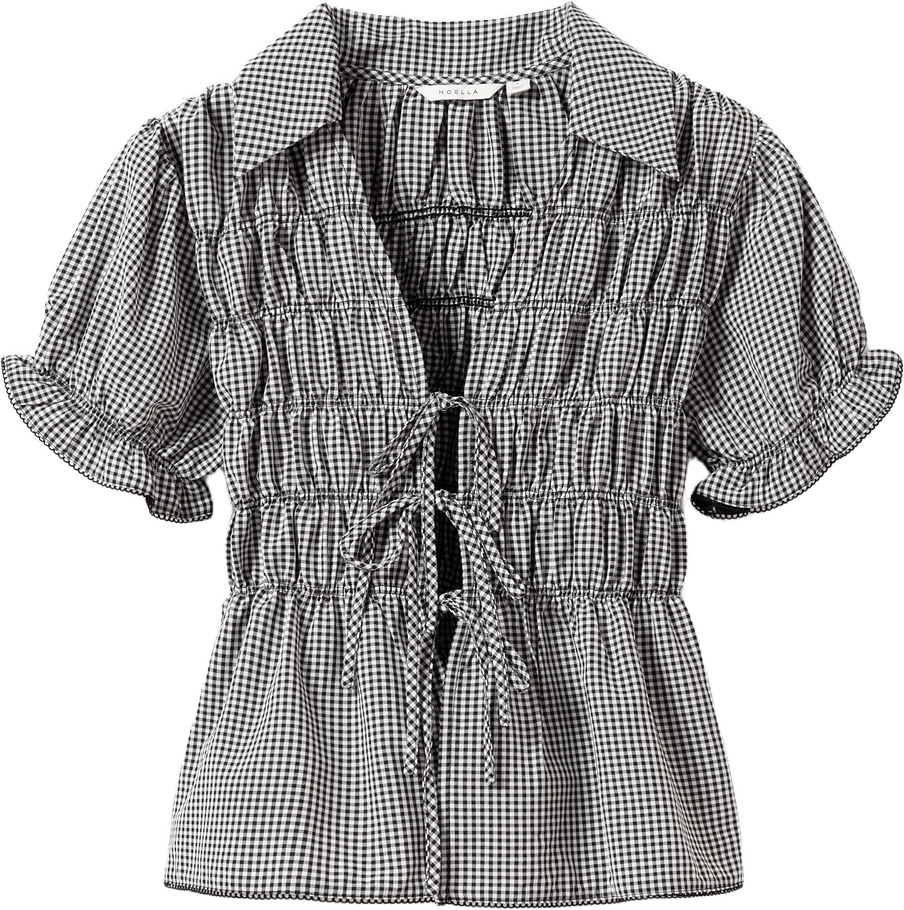 N-marty Blouse - Darlyn Black Check, från Noella, i färgen darlyn black check.