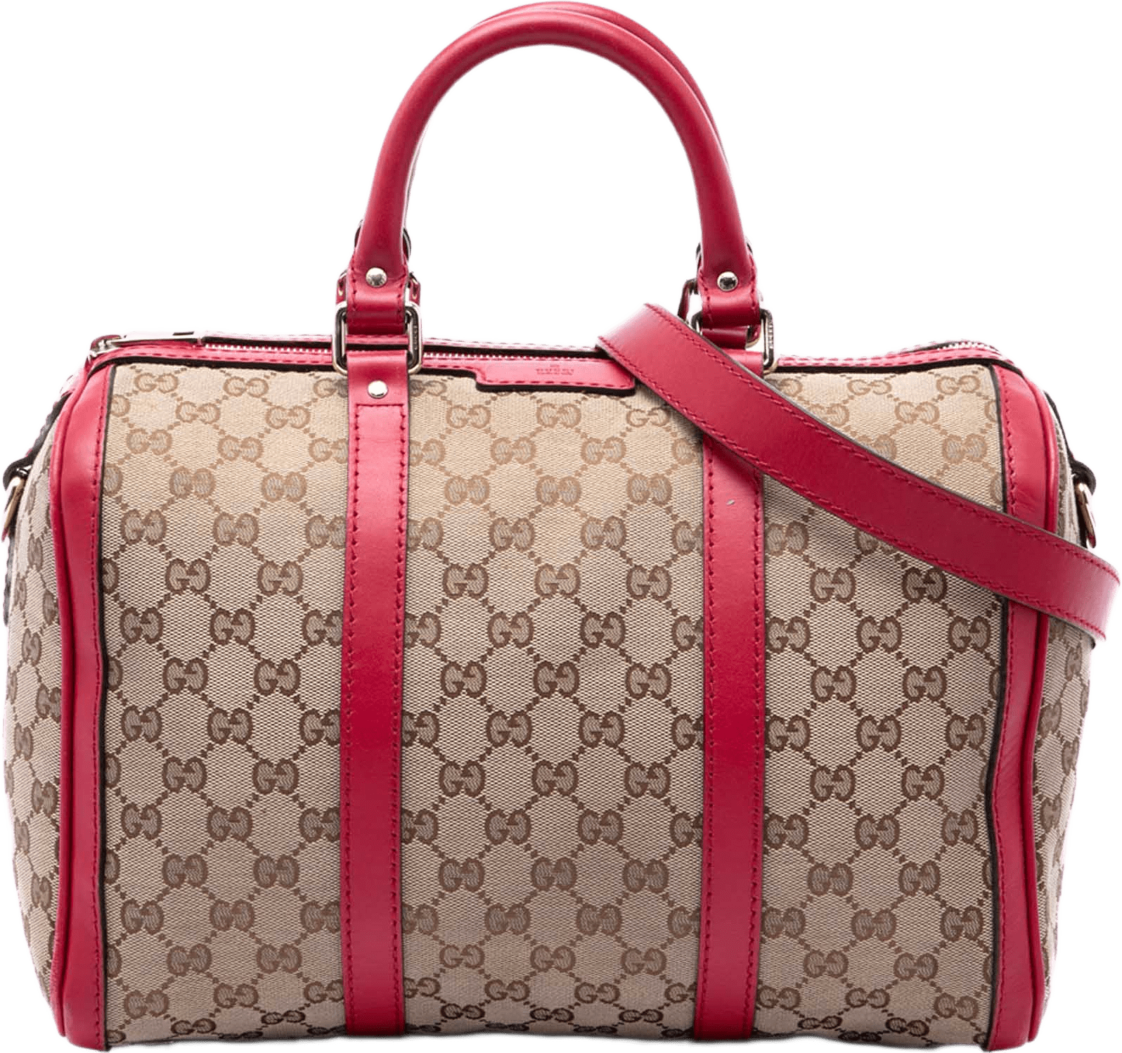 Gucci Medium Gg Canvas Joy Boston Bag, från Luxclusif, i färgen beige.