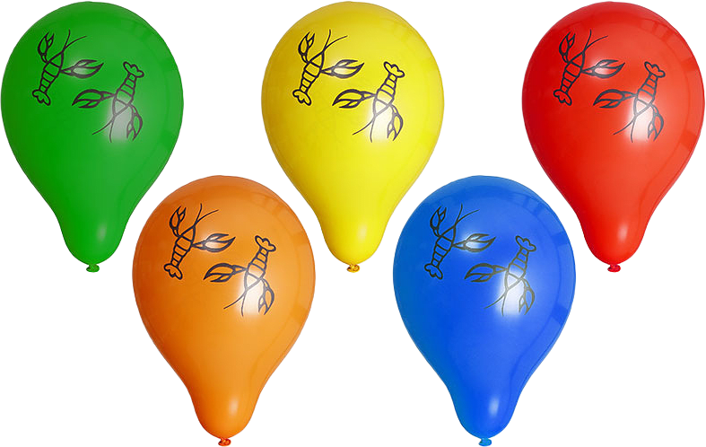 Ballonger med kräftmotiv, 10-pack, från Hedlunds, i färgen BALLONGER KRÄFTOR 10-P.