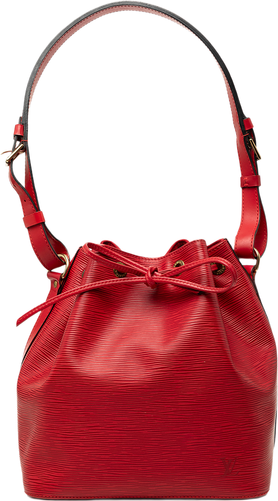 Louis Vuitton Epi Petit Noe, från Luxclusif, i färgen röd.