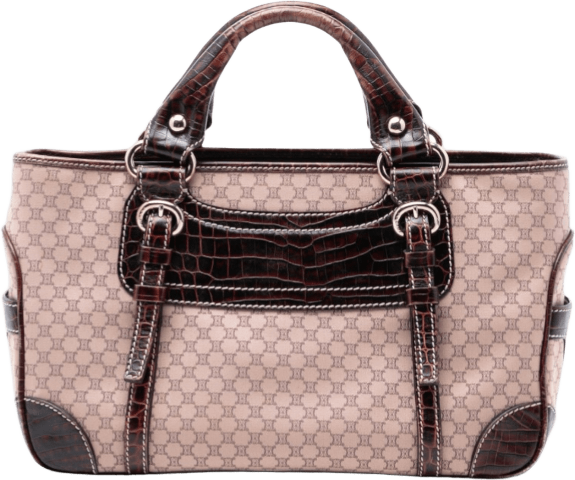 Celine Macadam Canvas Boogie Handbag, från Luxclusif, i färgen beige.