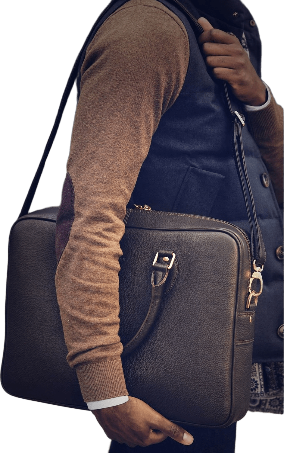 Laptop Bag Tony, från John Henric, i färgen brown.