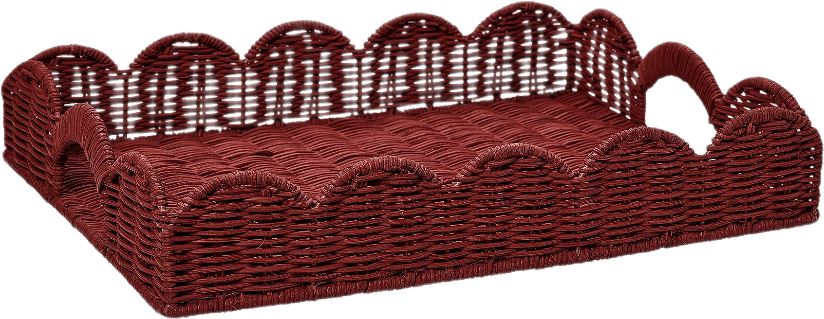 Classic Scallop Rottingbricka - 30x40 Cm, från Pick A Poppy, i färgen burgundy.