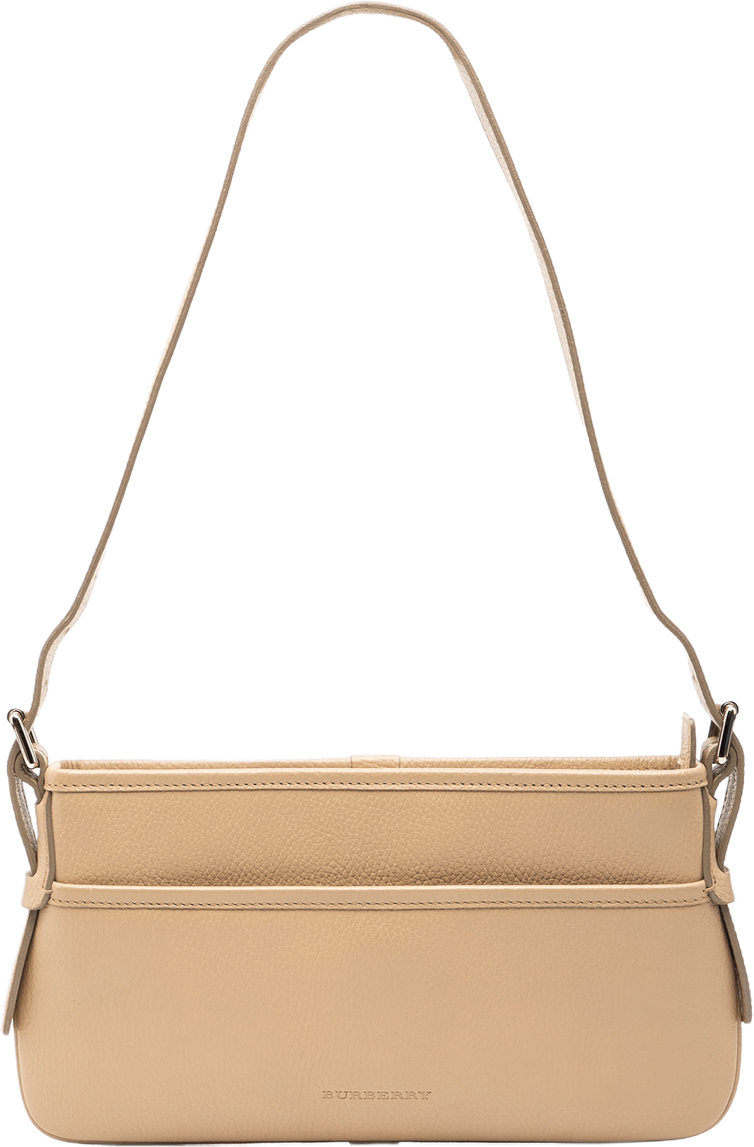 Burberry Leather Shoulder Bag, från Luxclusif, i färgen beige.
