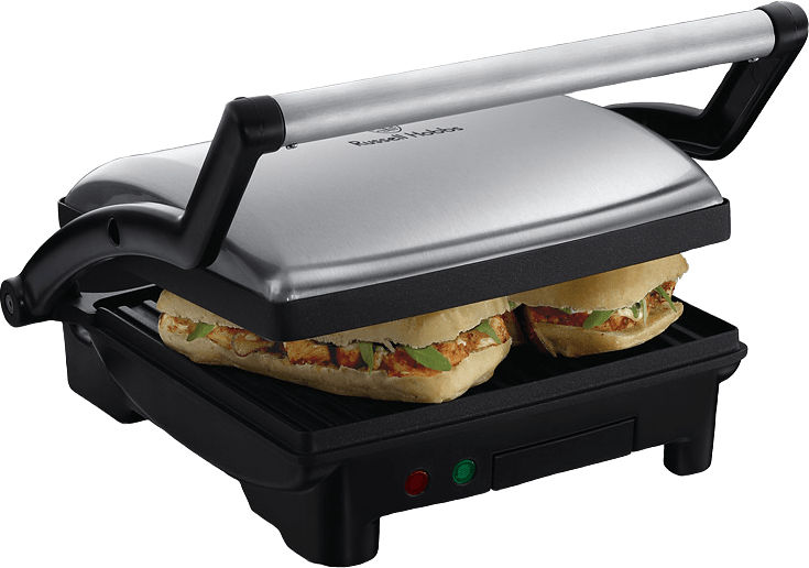 Panini Grill Cook@home 3-in-1, från Russell Hobbs, i färgen silver.