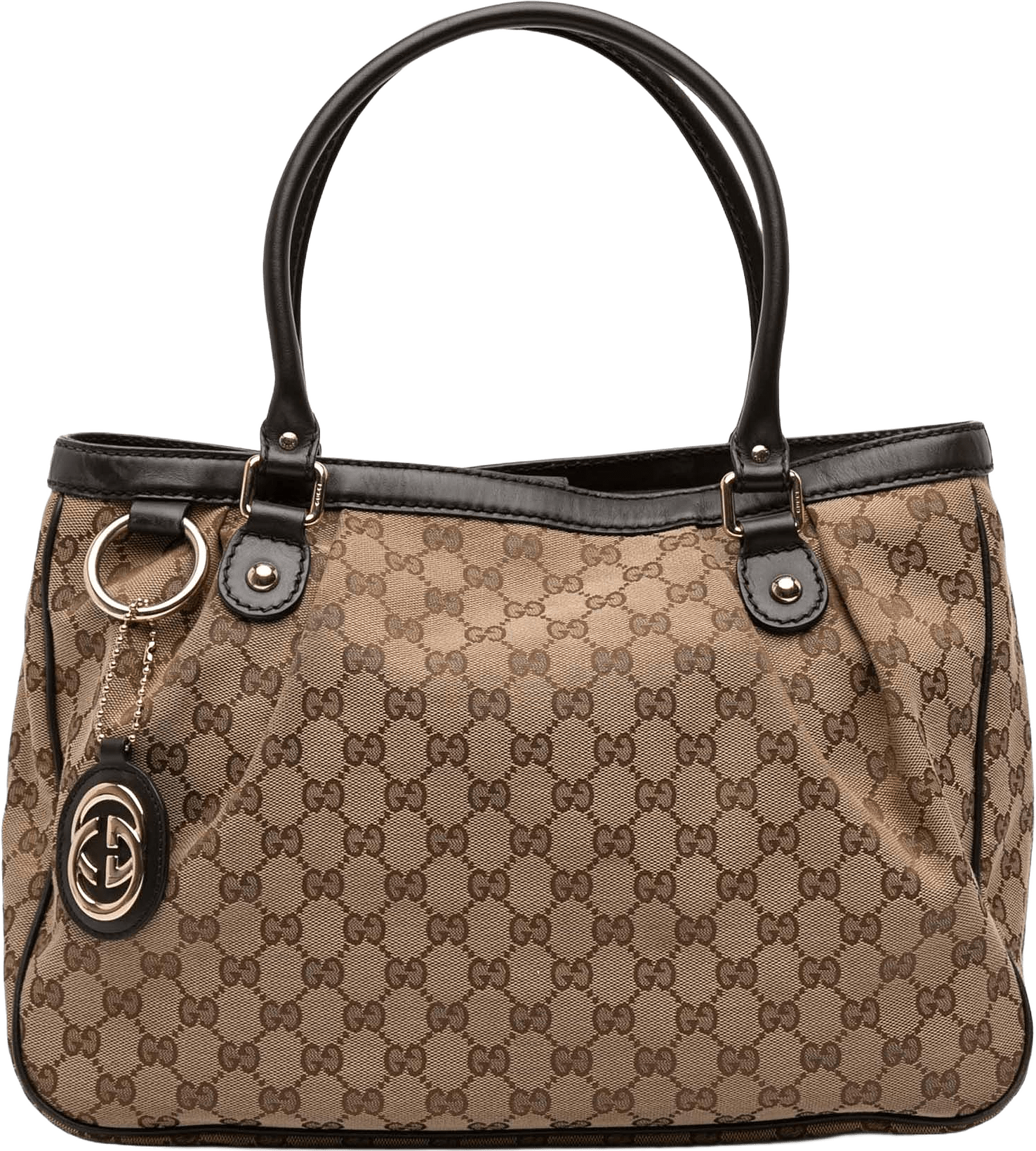 Gucci Gg Canvas Sukey Tote, från Luxclusif, i färgen beige.