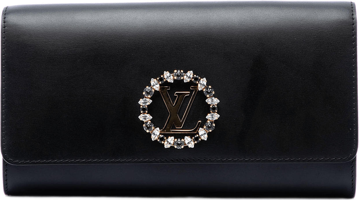 Louis Vuitton Crystal Louise Clutch, från Luxclusif, i färgen svart.