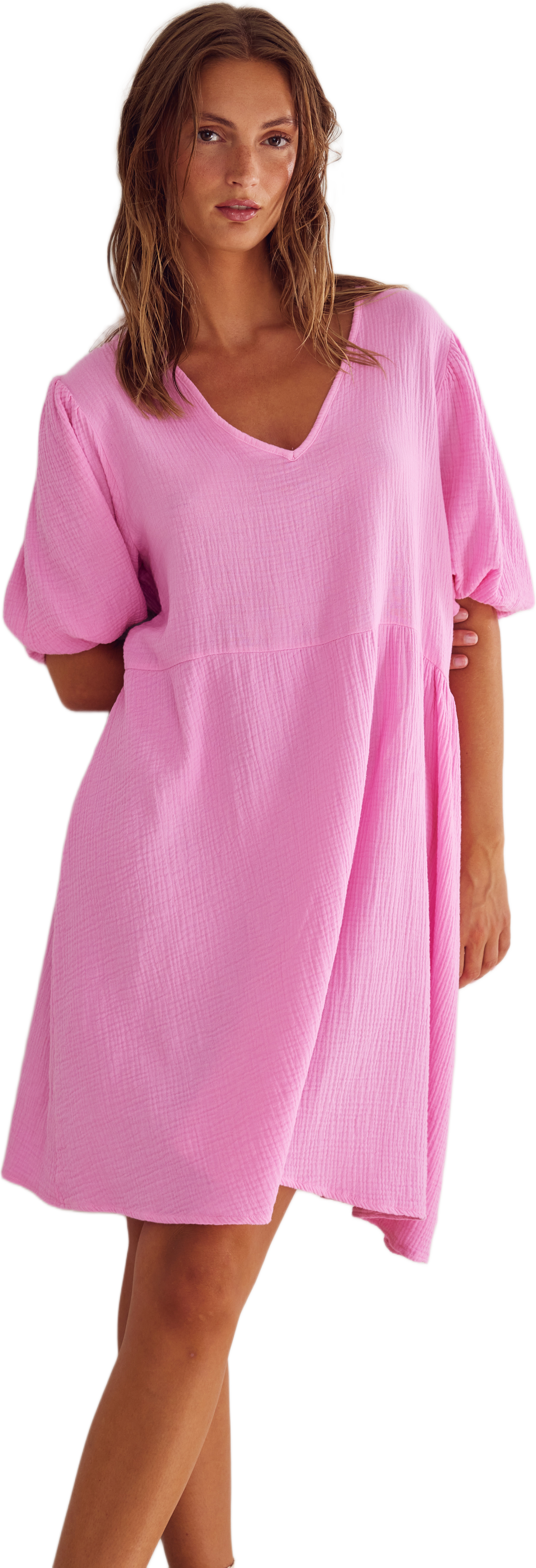 Love Dress - Bright Pink, från Noella, i färgen bright pink.