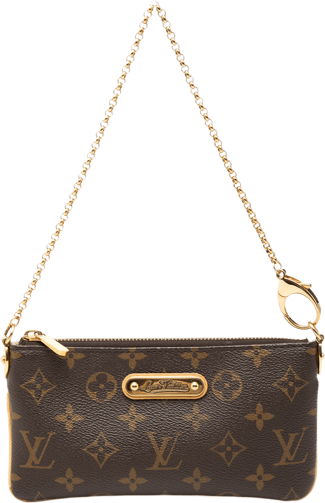 Louis Vuitton Monogram Pochette Milla Mm, från Luxclusif, i färgen brown.