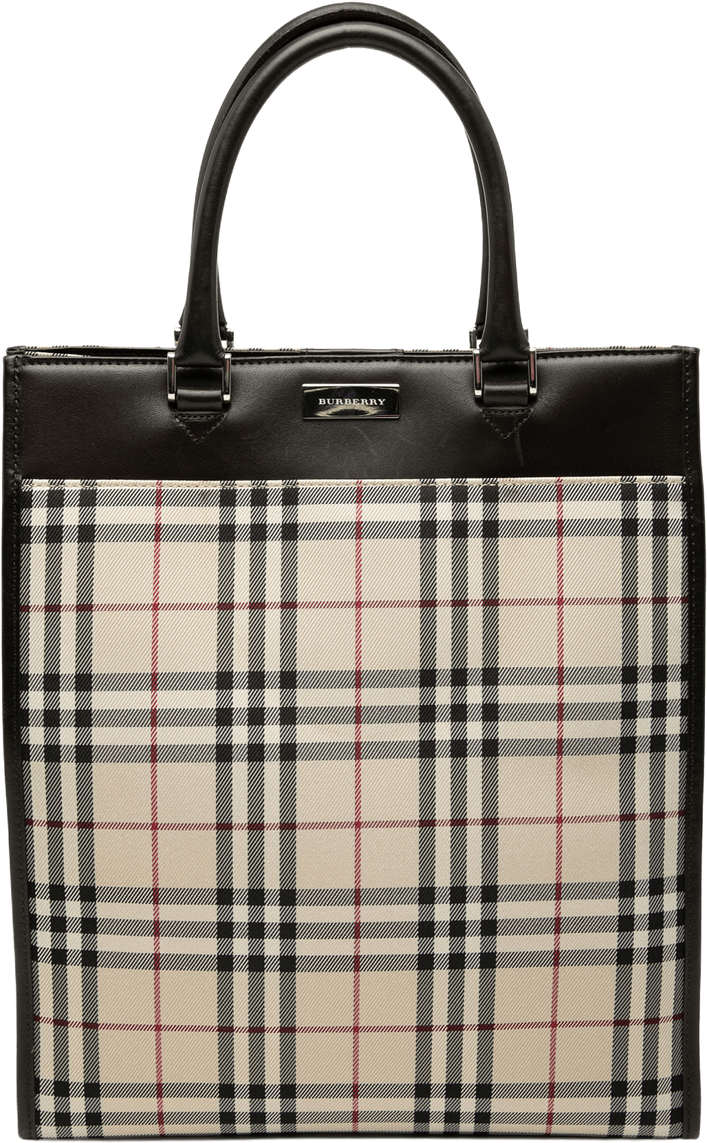 Burberry House Check Canvas Tote, från Luxclusif, i färgen beige.