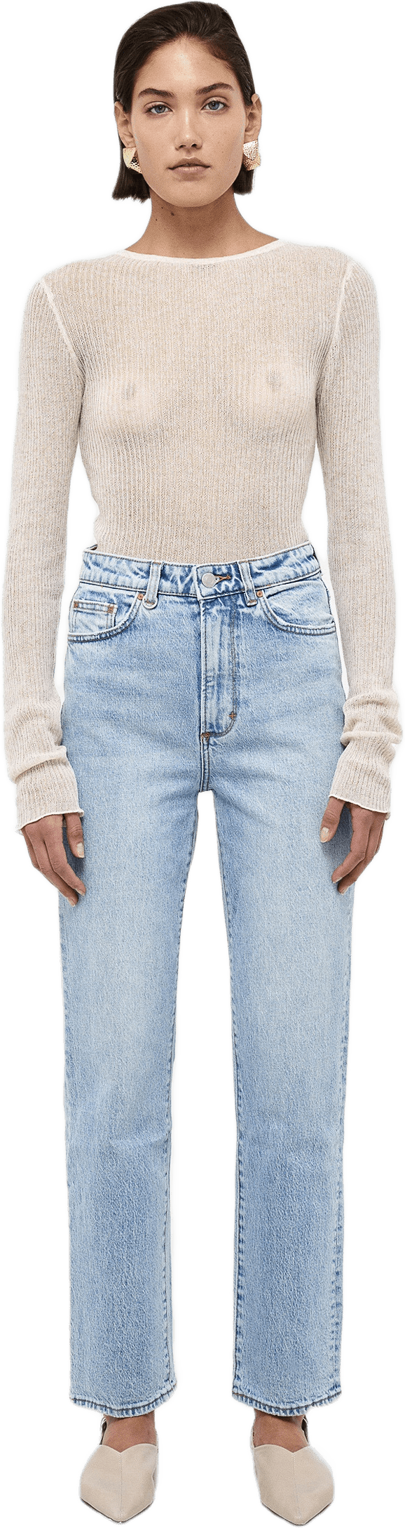 Nico Straight Passenger Mid Vintage Indigo, från Neuw, i färgen blue.