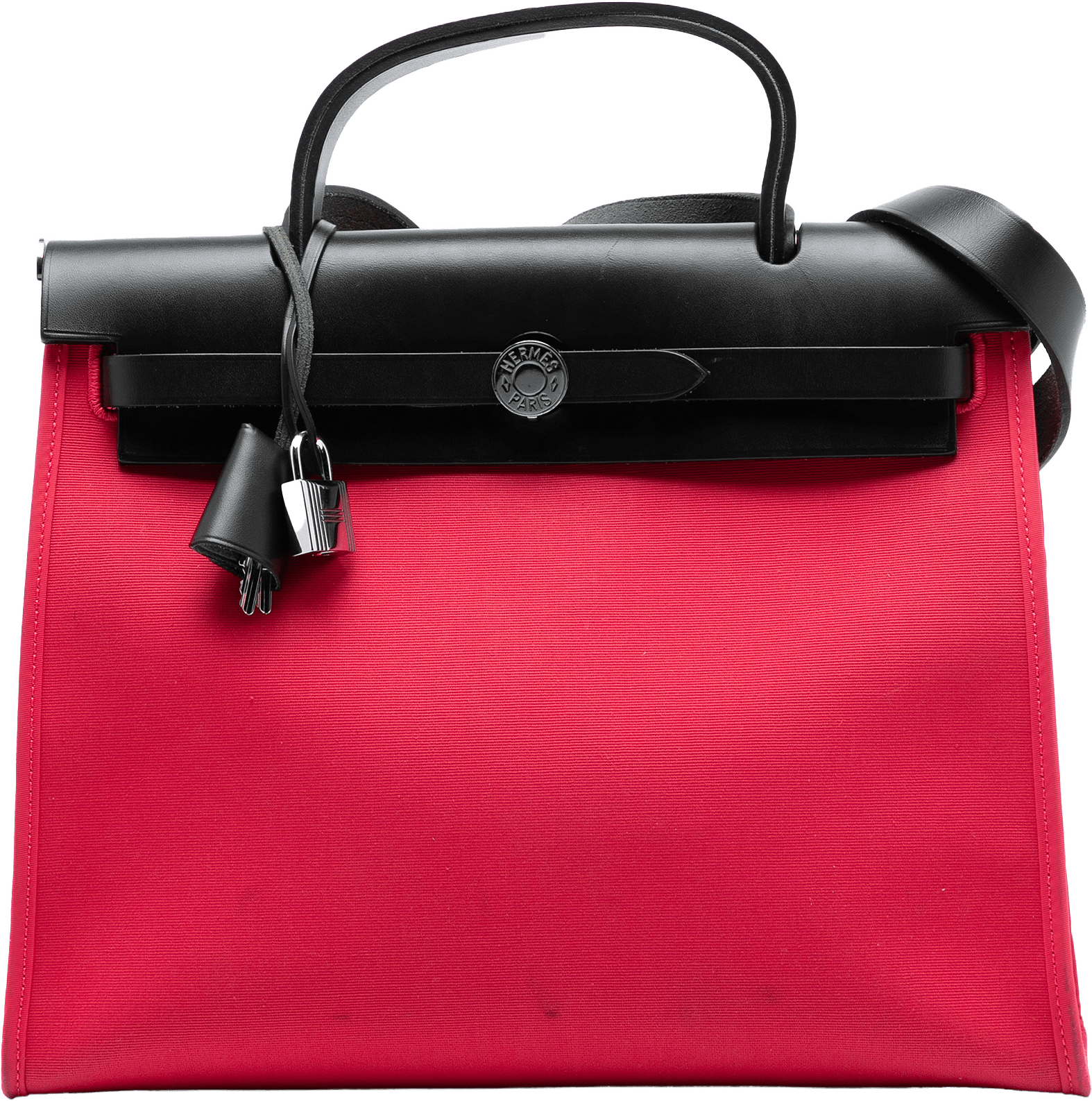 Hermès Toile Herbag Zip 31, från Luxclusif, i färgen strawberry.