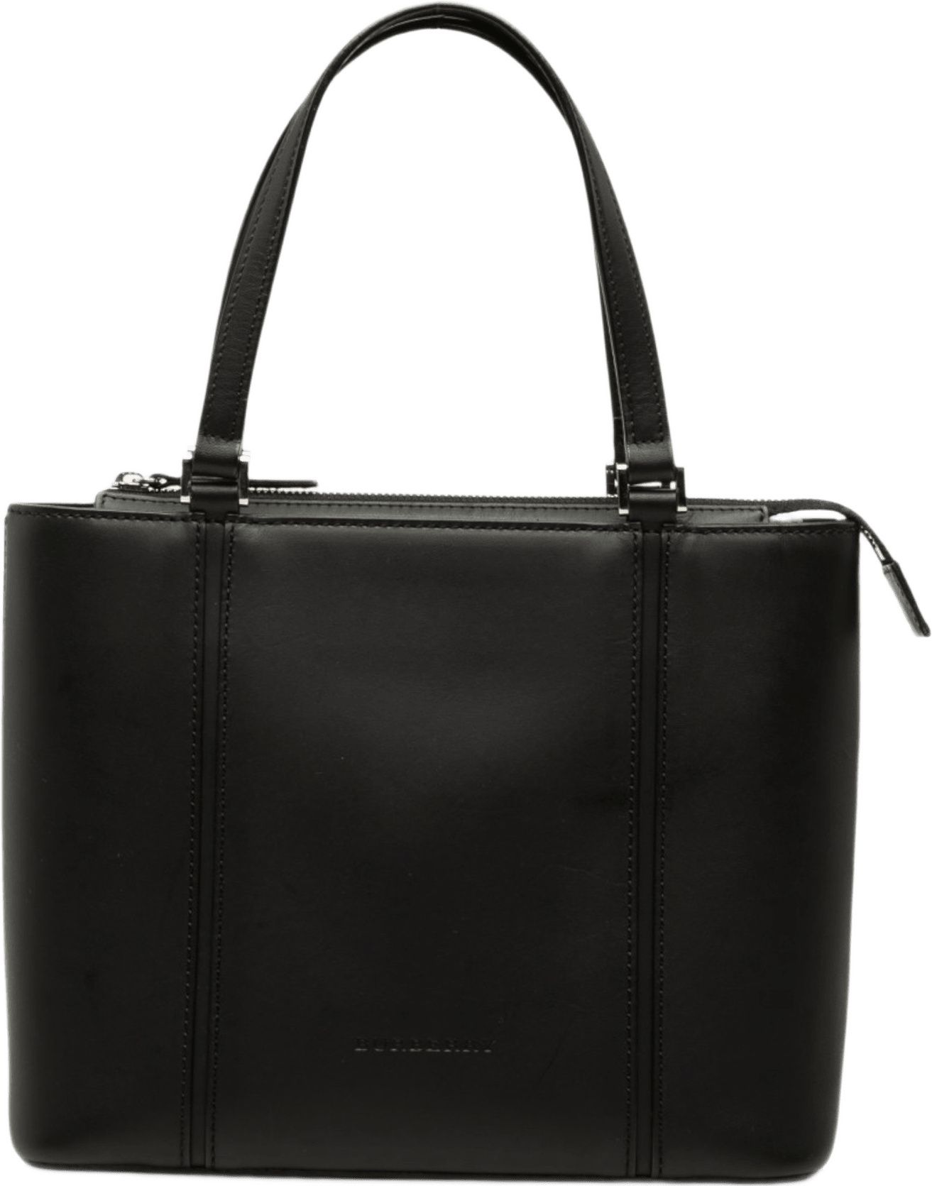 Burberry Leather Handbag, från Luxclusif, i färgen svart.