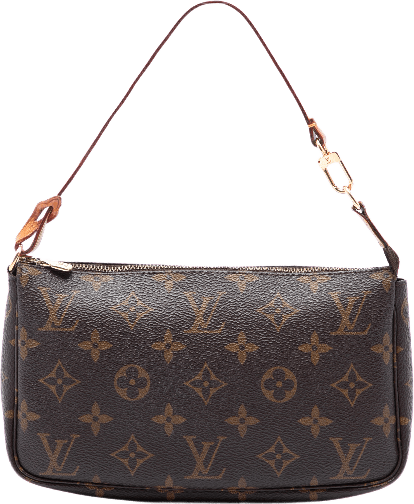 Louis Vuitton Monogram Pochette Accessoires, från Luxclusif, i färgen brun.