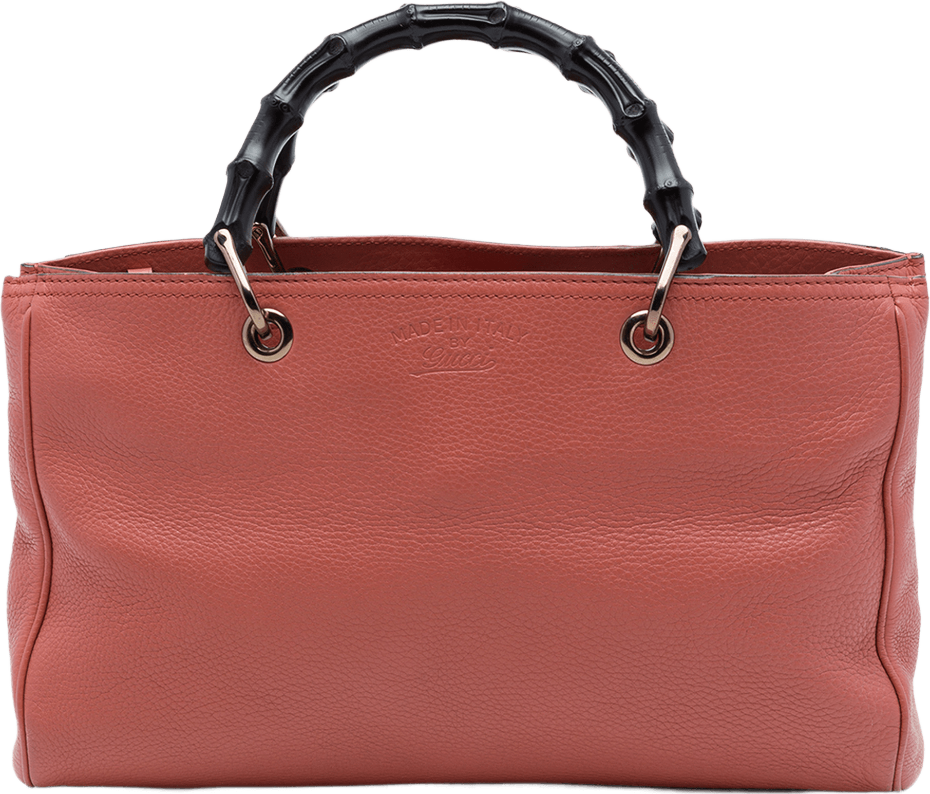 Gucci Medium Calfskin Bamboo Shopper Satchel, från Luxclusif, i färgen rosa.