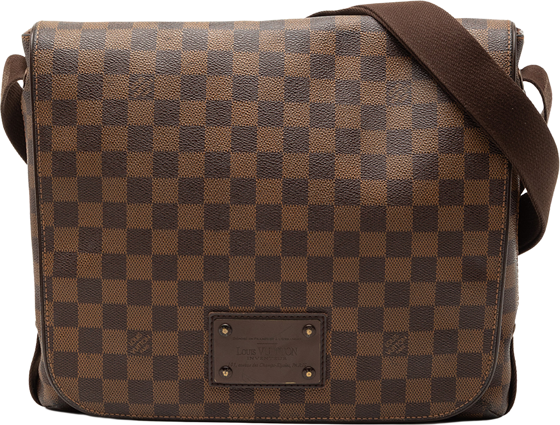 Louis Vuitton Damier Ebene Brooklyn Mm, från Luxclusif, i färgen brown.